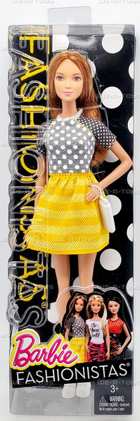 Barbie Fashionistas Summer Doll Yellow Skirt 2014 Mattel CFG16