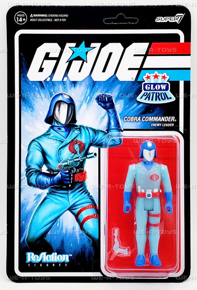 G.I. Joe Glow Patrol Cobra Commander Enemy Leader Reaction Figure Super7 81465