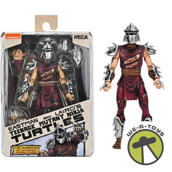 TMNT Mirage Comics Battle Damaged Shredder Classic Colors Action Figure NECA