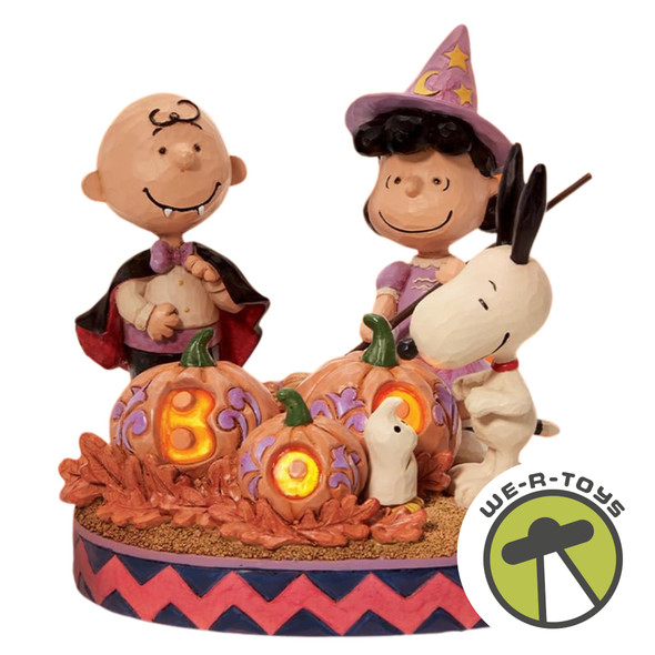 Peanuts by Jim Shore Peanuts Gang Halloween Figurine Lights Up Enesco