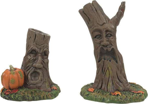 Department 56 Village Accessories Halloween Scary Stumps Set of 2