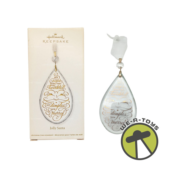 Jolly Santa Glass Hallmark Keepsake Ornament 2011 New QXG3529