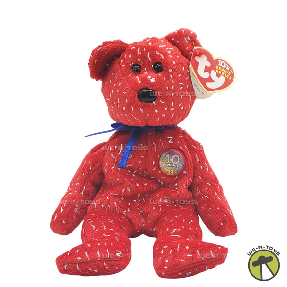 TY Beanie Babies Decade the Bear - Red 045853