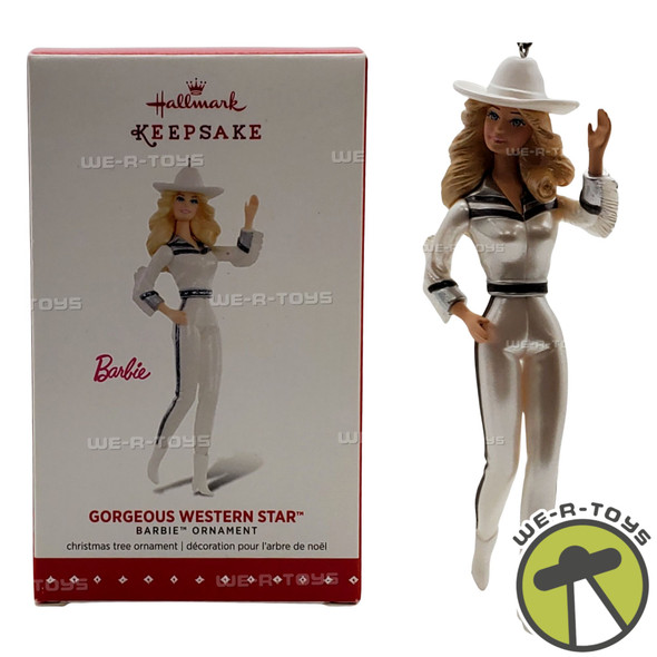 Hallmark Keepsake 2015 Gorgeous Western Star Barbie Christmas Ornament NEW