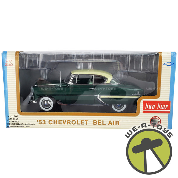 Sun Star 1953 Chevrolet Bel Air Classic Models Green Die Cast Vehicle 1602 USED