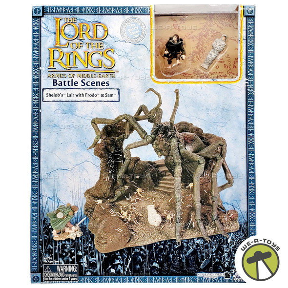 The Lord of the Rings Frodo and Sam with Shelob's Lair Battle Scene Toy Biz