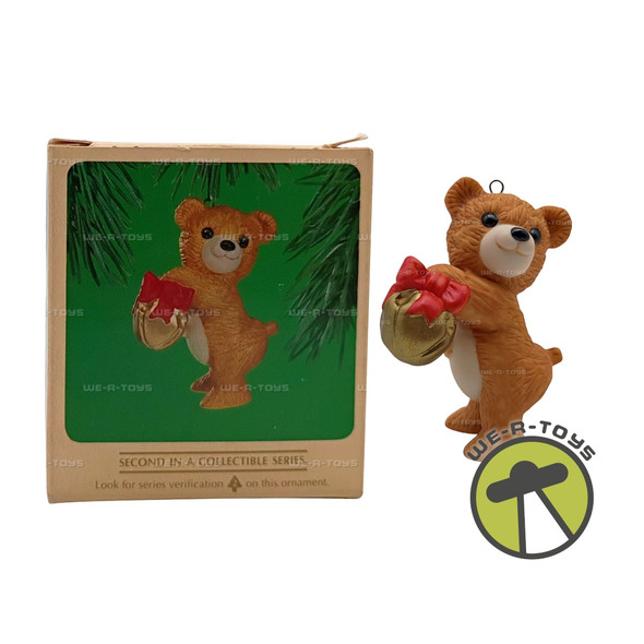 Cinnamon Bear Holding Bell Hallmark Keepsake Ornament New 1984 QX4541