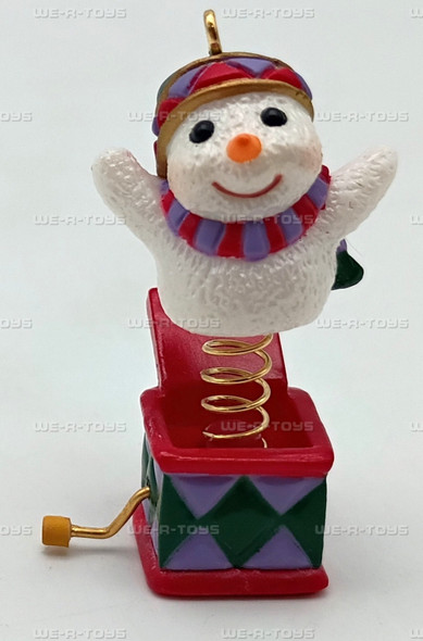 Snowy Surprise Snowman Jack In Box Miniature Hallmark Keepsake Ornament New 1999