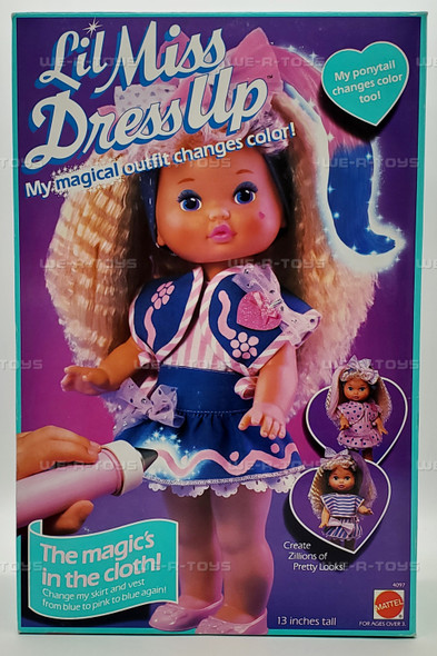Lil Miss Dress Up Baby Doll 1989 Mattel 4097 NEW
