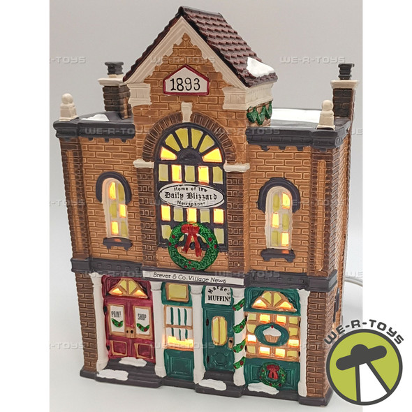 Department 56 Print Shop & Village News Snow Village Lighted Building #5425-9