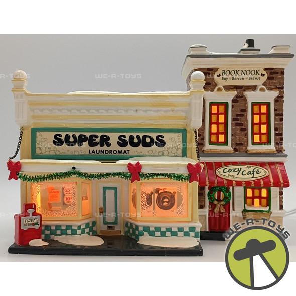 Dept. 56 Super Suds Laundromat The Original Snow Village Lighted Building 1999