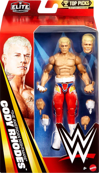 WWE Elite Collection Top Picks Cody Rhodes Action Figure 2025 Mattel
