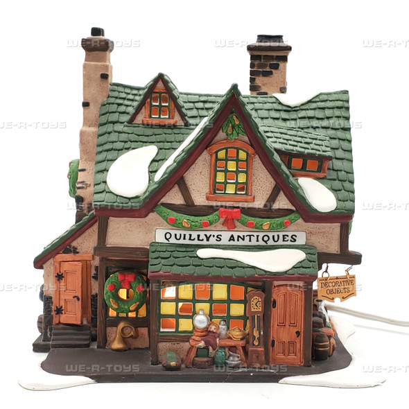 Department 56 Dickens' Village Series Quilly's Antiques Lighted #58348 NEW