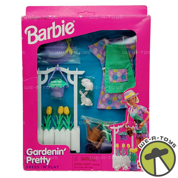 Barbie Gardenin' Pretty Dress 'N Play Set 1997 #661719 NEW