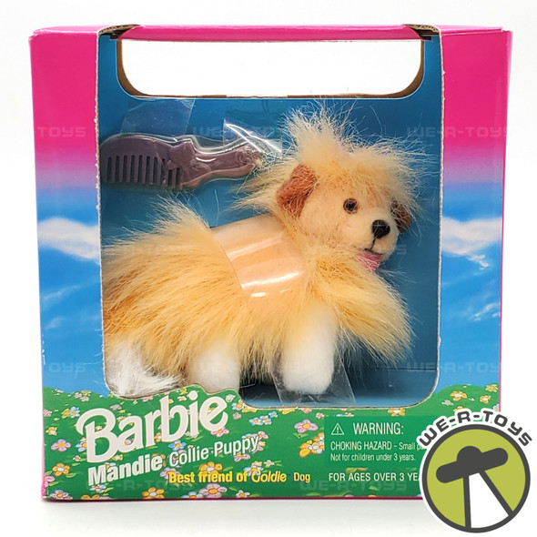 Barbie Pets Mandie Collie Dog Plush with Comb Mattel 67572 NEW