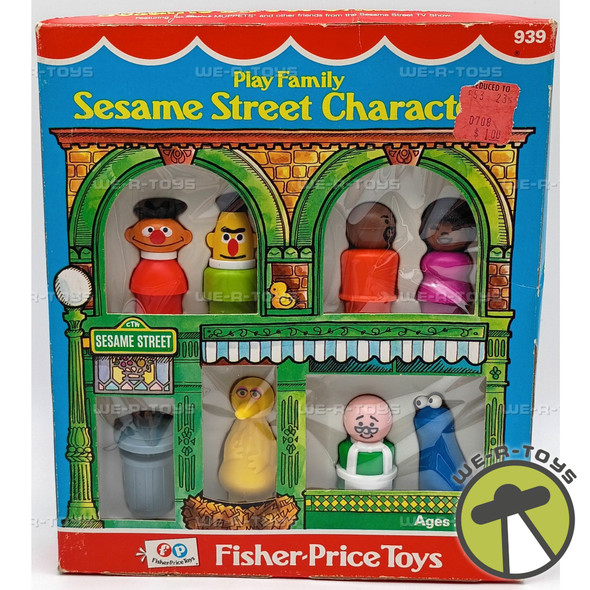 Sesame Street Characters Play Family Fisher Price Toys 1975 Item#939