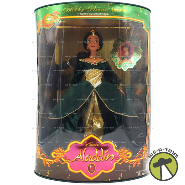 Disneys Aladdin Holiday Princess Jasmine Doll In Emerald Dress 1999 Mattel 22092
