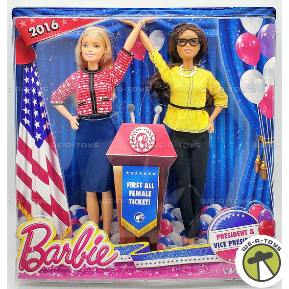 2016 President & Vice President Barbie Dolls 2 Pack 2015 Mattel DPN01