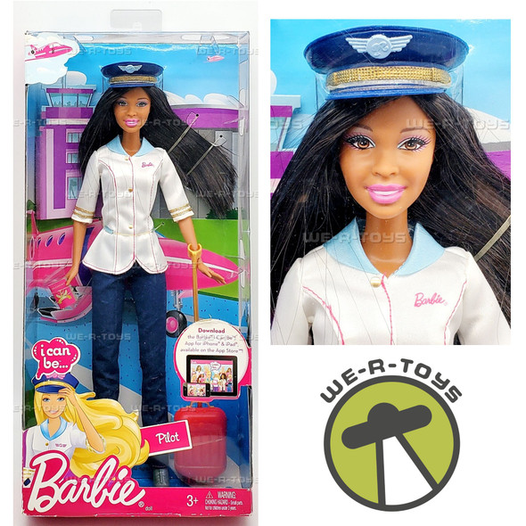 I Can Be... Pilot African-American Barbie Doll 2011 Mattel X2888