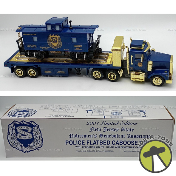 New Jersey State PBA Taylor Made Police Flatbed Caboose Truck Vehicle 2001