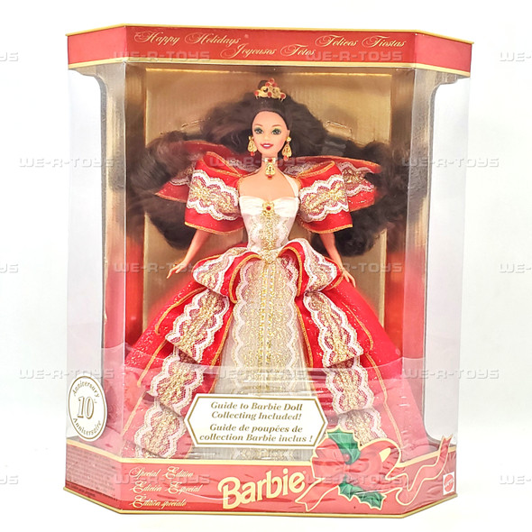 1997 Happy Holidays Barbie Doll Collector Exclusive Edition 10 Anniversary 17832