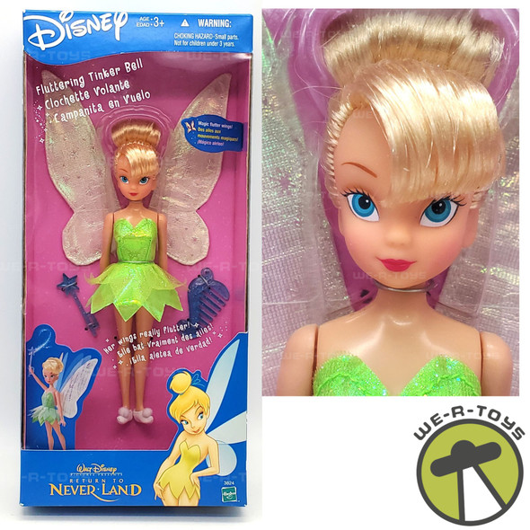 Disney Tinker Bell Doll Return To Never Land 3824 Hasbro NEW