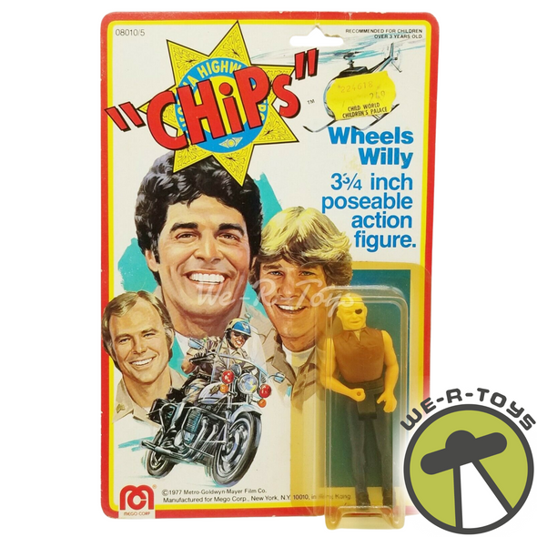 Chips Wheels Willy 3.75" Poseable Action Figure 1977 Mego Corp No. 08010/5 NRFP