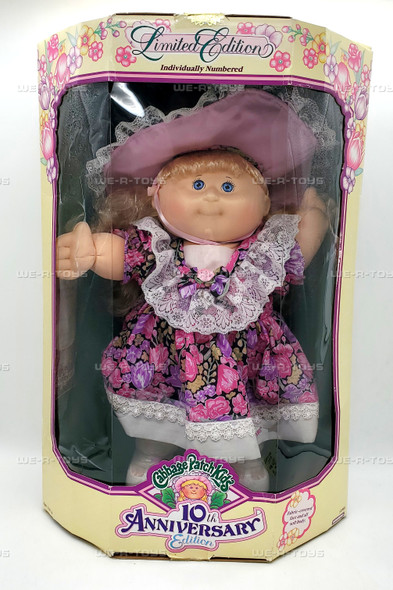 Cabbage Patch Kids 10th Anniversary Ed. Blonde Hair Floral Dress 31960 Hasbro