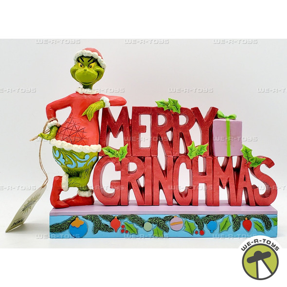 Dr. Seuss by Jim Shore Grinch Merry Grinchmas Word Figurine