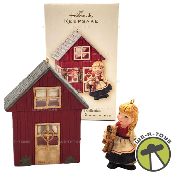 Hallmark Keepsakes Norway Joy To The World 2 Piece Christmas Ornaments NEW