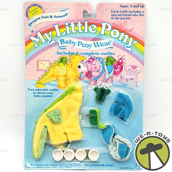 My Little Pony Baby Pony Wear Dragon Suit and Sun Suit Fashion Set Hasbro 4748