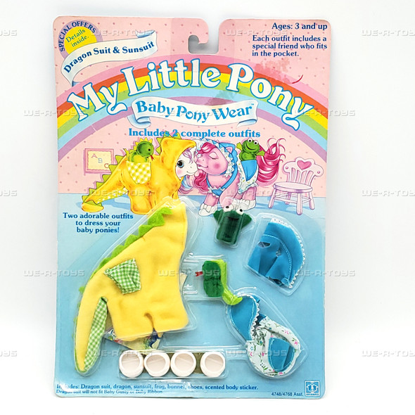 My Little Pony Baby Pony Wear Dragon Suit and Sun Suit Fashion Set Hasbro 4748