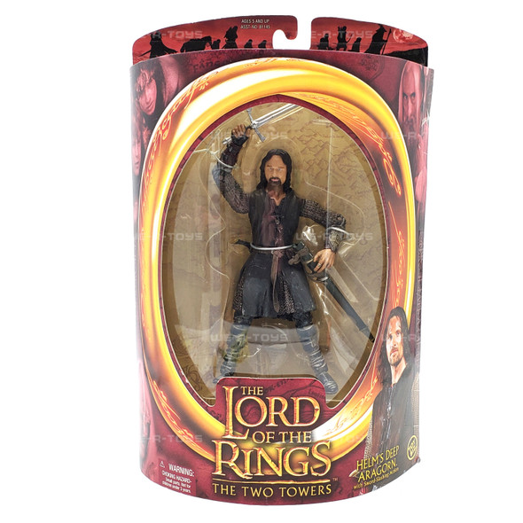 Lord of the Rings The Two Towers Helms Deep Aragorn Action Figure Toy Biz 2002