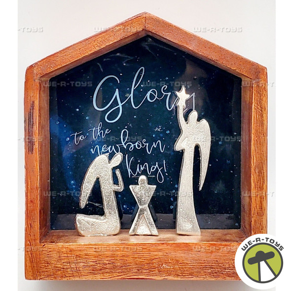 Angels in Stable Nativity Figurine In the Moment Collection Enesco 6016091