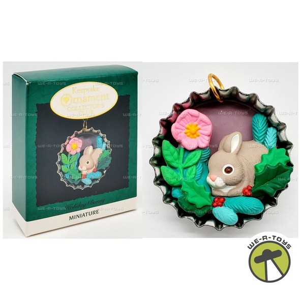 Hallmark Miniature Keepsake Ornament Holiday Bunny 1994 Collectors Club