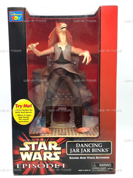 Star Wars Episode 1 Dancing Jar Jar Binks Electronic 12" Figure Think Way Toys