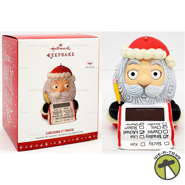 Hallmark Keepsake Ornament Checking it Twice Solar Motion 2016