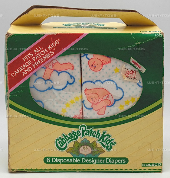 Cabbage Patch Kids Diapers Designer Disposable Set Doll Accessory 1984 Coleco