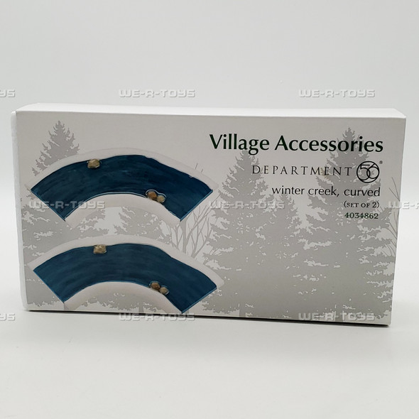 Department 56 Village Accessory Winter Creek Curved Road Set of Two NEW