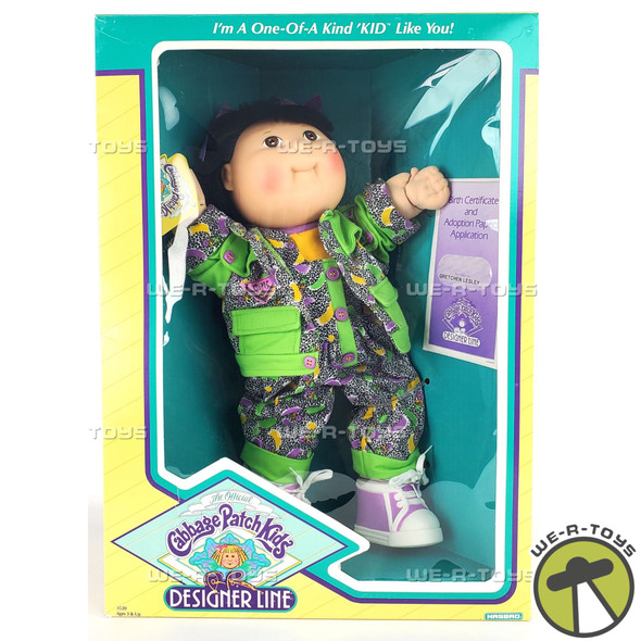 Cabbage Patch Kids Designer Line Girl Doll Black Hair Brown Eyes Coleco 3520