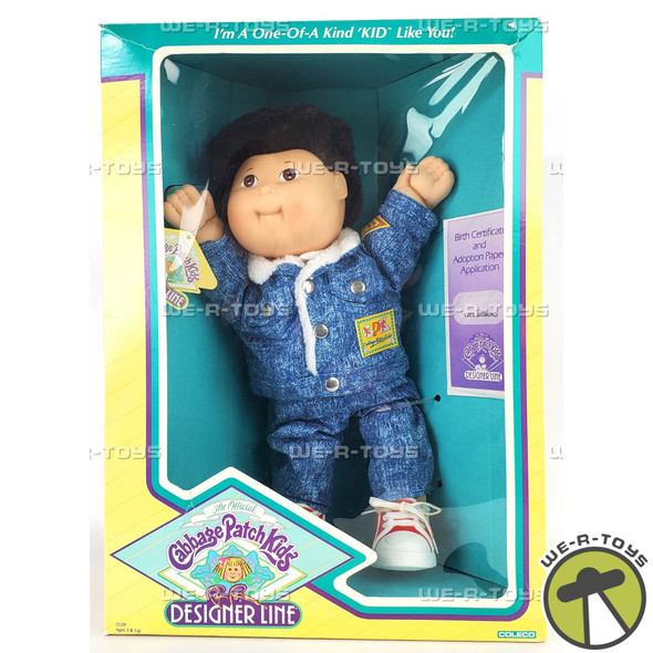 Cabbage Patch Kids Designer Line Boy Doll Black Hair Coleco 3520