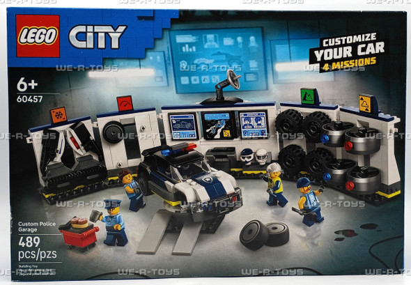 LEGO Custom Police Garage #60457 LEGO CITY Block Set and 4 Minifigures 2025