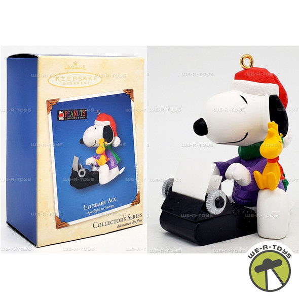 Hallmark Keepsake Ornament Literary Ace Spotlight on Snoopy 2002