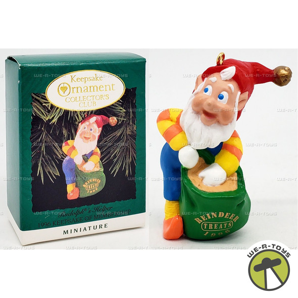 Hallmark Keepsake Ornament Collector's Club Rudolph's Helper 1996