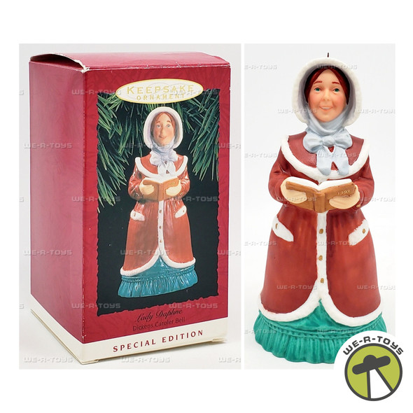 Hallmark Keepsake Ornament Lady Daphne Dickens Caroler Bell Series 1993