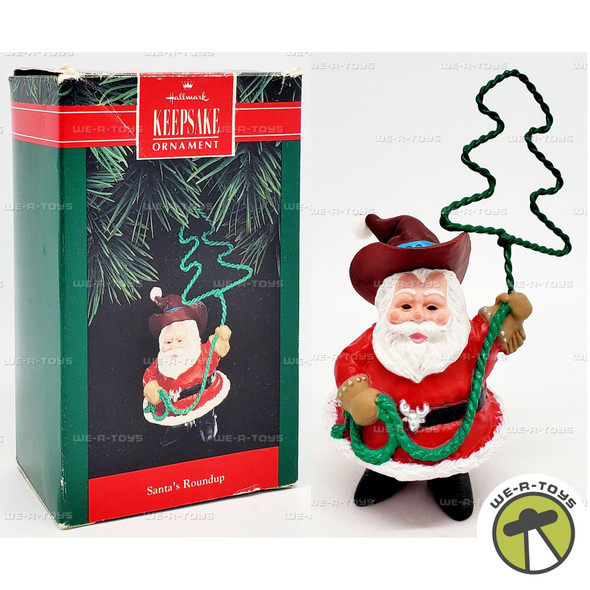 Hallmark Keepsake Christmas Tree Ornament Santa's Roundup 1992
