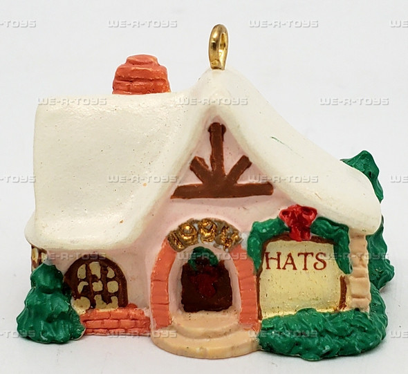 Hallmark Miniature Keepsake Ornament Hat Shop Old English Village 1994