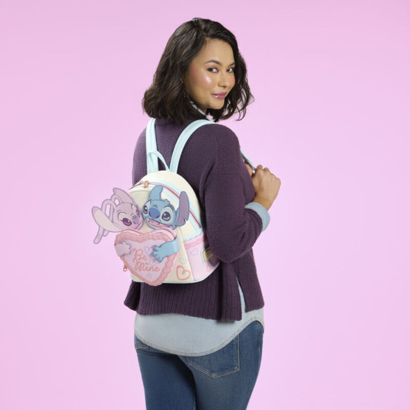 Disney Stitch & Angel Be Mine Valentine Mini Backpack Loungefly