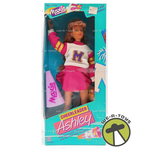 Maxie Cheerleader Ashley Brunette Poseable Doll In Fashion 1988 Hasbro #8206
