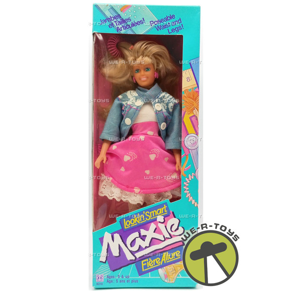 Maxie Lookin' Smart Blonde Poseable Doll In Fashion 12/87 Hasbro #8210